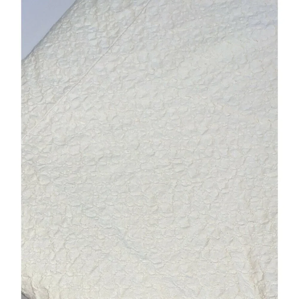 Ethan Allen Custom Made Cream Duvet Cover Full Queen Cotton Lace Bedding Vintage